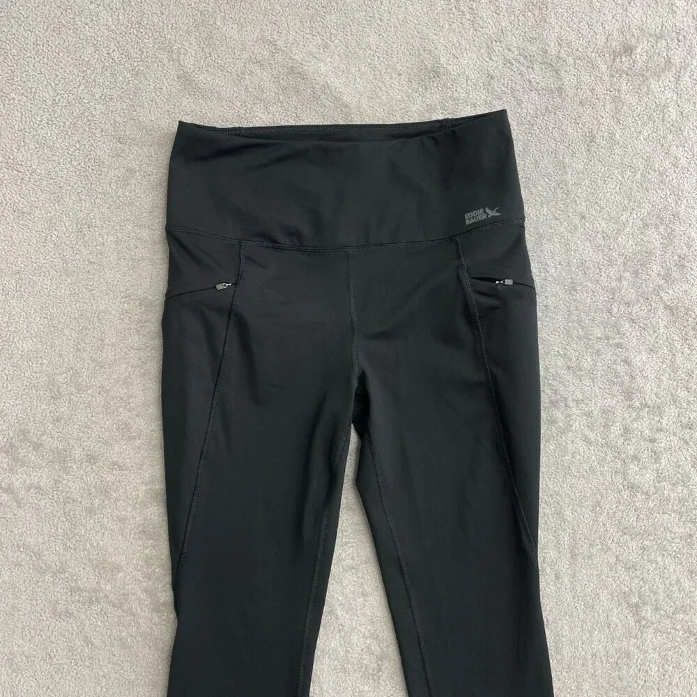 Eddie Bauer Trail Tight Women's M Black High-Waisted Active Leggings  N0395 - Picture 8 of 9